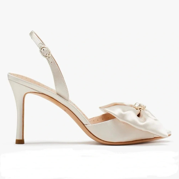 NIB Kate Spade Happily Slingback Pumps Size 8 Wedding Ivory - Picture 3 of 12
